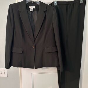 Judith Hart Blackish-Dark Green Blazer and Pants Suit Set
